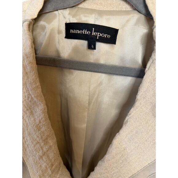 Nanette Lepore Size 6 Stylish Blazer Khaki Chic - Picture 6 of 7